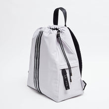 Load image into Gallery viewer, Side view of the ACE Bagpack color Light Grey made with ECONYL® regenerated nylon
