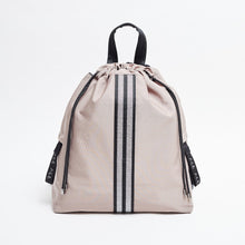 Load image into Gallery viewer, Front view of the ACE Bagpack color Taupe made with ECONYL® regenerated nylon
