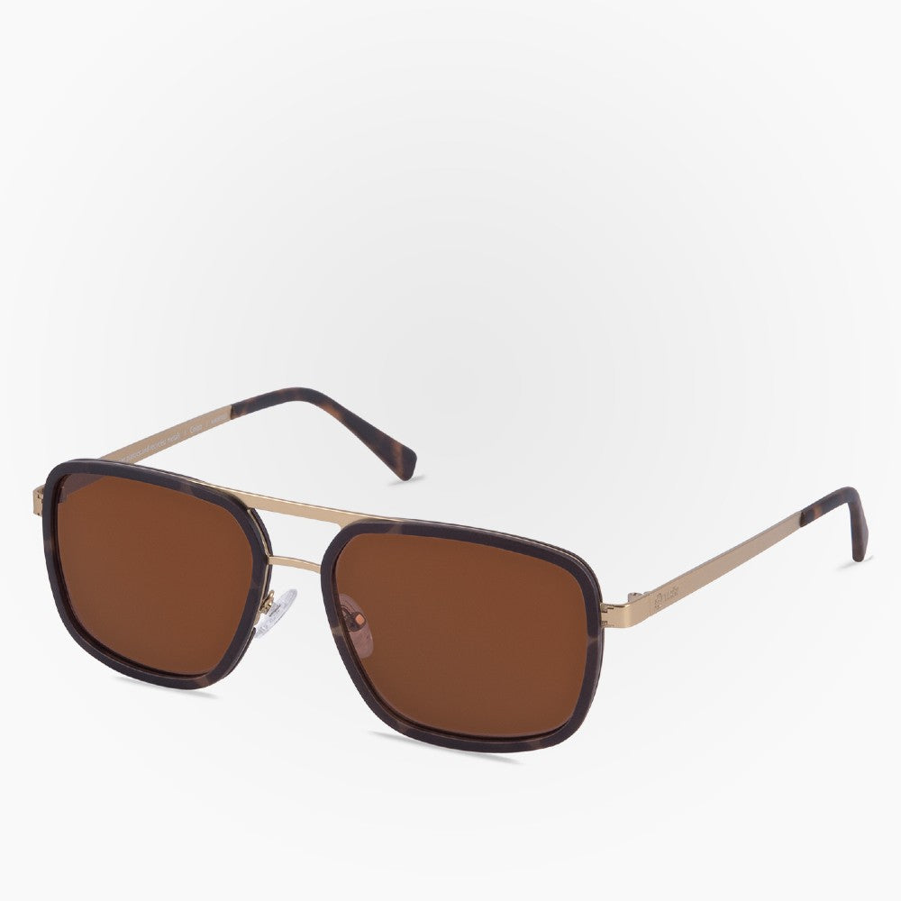 Side view of the Sunglasses Coipo Karun color Havana Brown made with ECONYL® regenerated nylon
