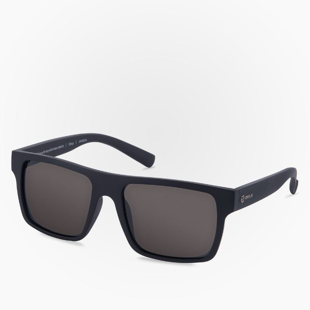 Side view of the Sunglasses Octay Karun color Black made with ECONYL® regenerated nylon