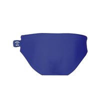 Load image into Gallery viewer, Back view of the Children&#39;s Swim Brief Mermazing color Blue made with ECONYL® regenerated nylon
