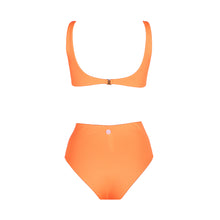 Load image into Gallery viewer, Back view of the Hawaii (Rainbow Collection) Swimsuit Mermazing color Orange made with ECONYL® regenerated nylon
