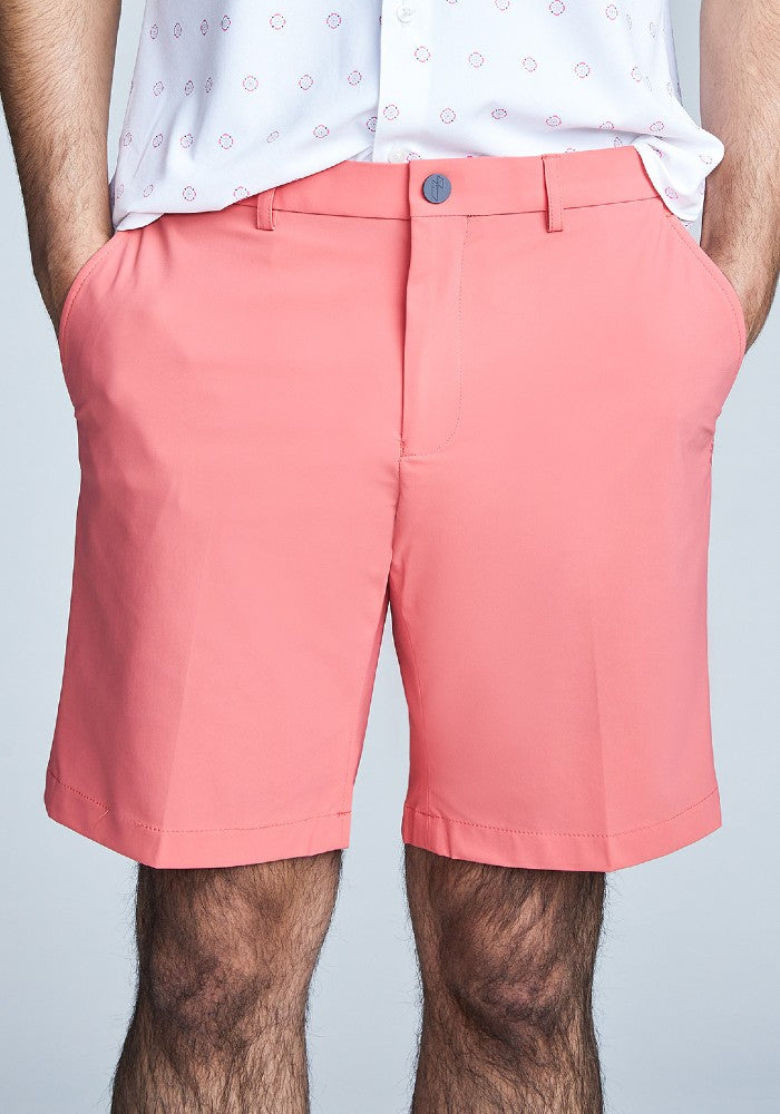 Front view of The Triton Short Pant State Of Matter color Canyon Rose made with ECONYL® regenerated nylon