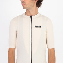 Load image into Gallery viewer, Front view of the Angry Pablo EarthTone Riding Jersey color Chalk made with ECONYL® regenerated nylon
