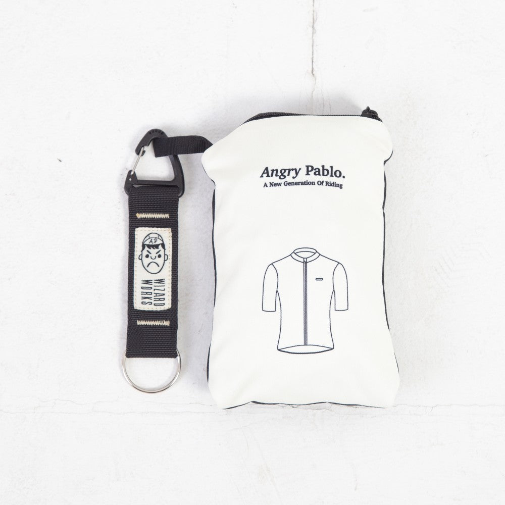 Pouch of the Angry Pablo EarthTone Riding Jersey color Black made with ECONYL® regenerated nylon