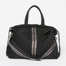 Load image into Gallery viewer, Front view of the ACE Tote Bag color Black made with ECONYL® regenerated nylon
