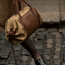 Load image into Gallery viewer, The Gallery Duffel Bag aoife® color Brown made with ECONYL® regenerated nylon
