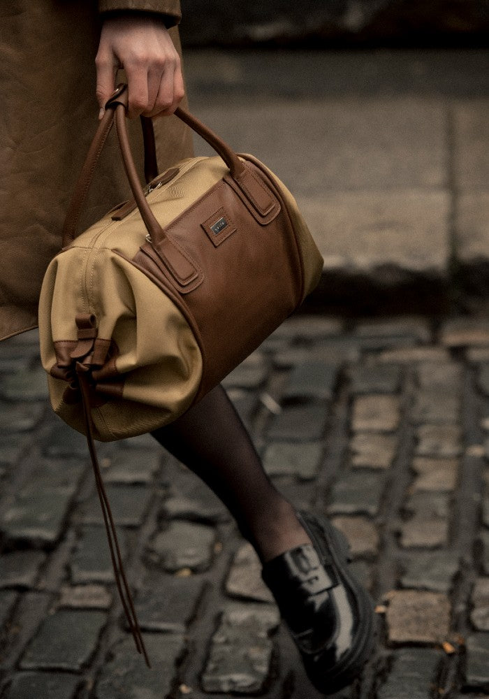 The Gallery Duffel Bag aoife® color Brown made with ECONYL® regenerated nylon