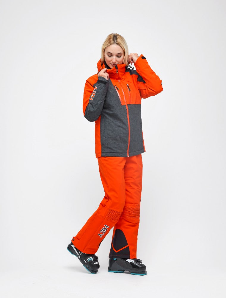 Crested Pants Hey Sport color Orange made with ECONYL® regenerated nylon