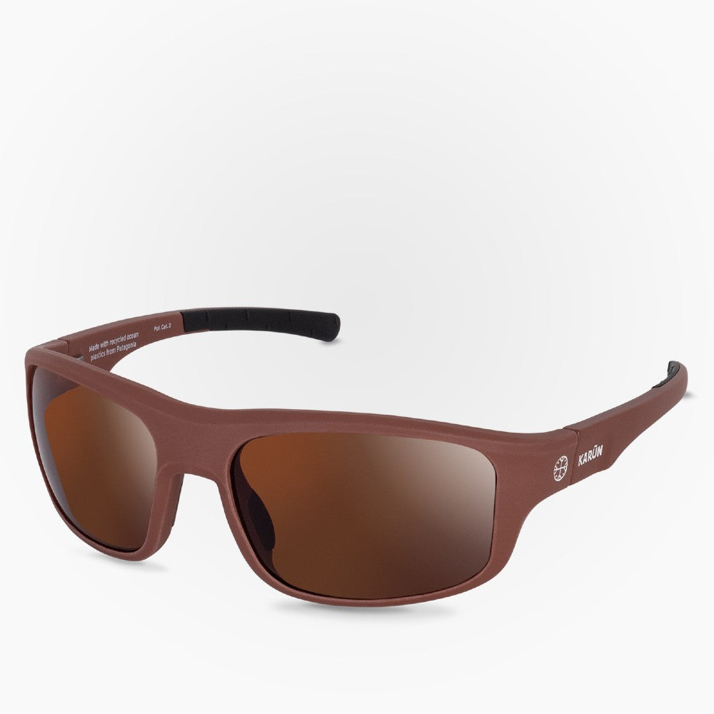 Side view of the Sunglasses Kona Karun color Brown made with ECONYL® regenerated nylon