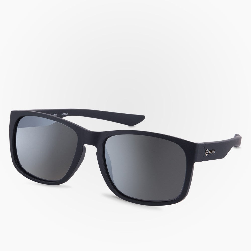 Side view of the Sunglasses Lemu Karun color Black made with ECONYL® regenerated nylon