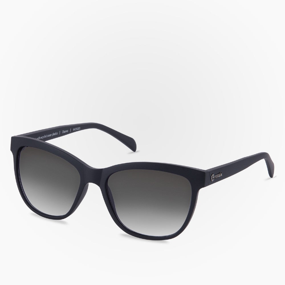 Side view of the Sunglasses Osorno Karun color Black Dark made with ECONYL® regenerated nylon
