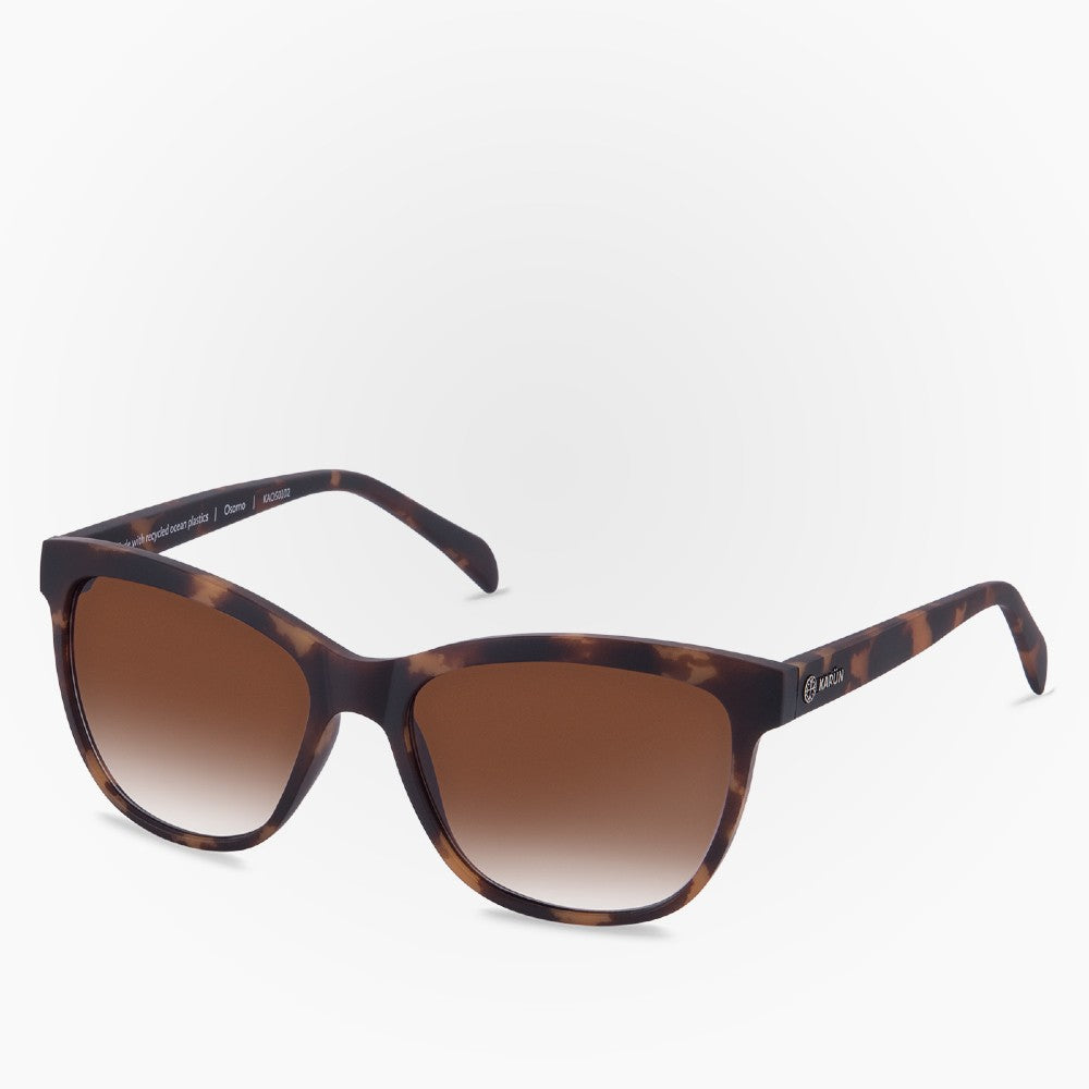 Side view of the Sunglasses Osorno Karun color Havana Brown made with ECONYL® regenerated nylon