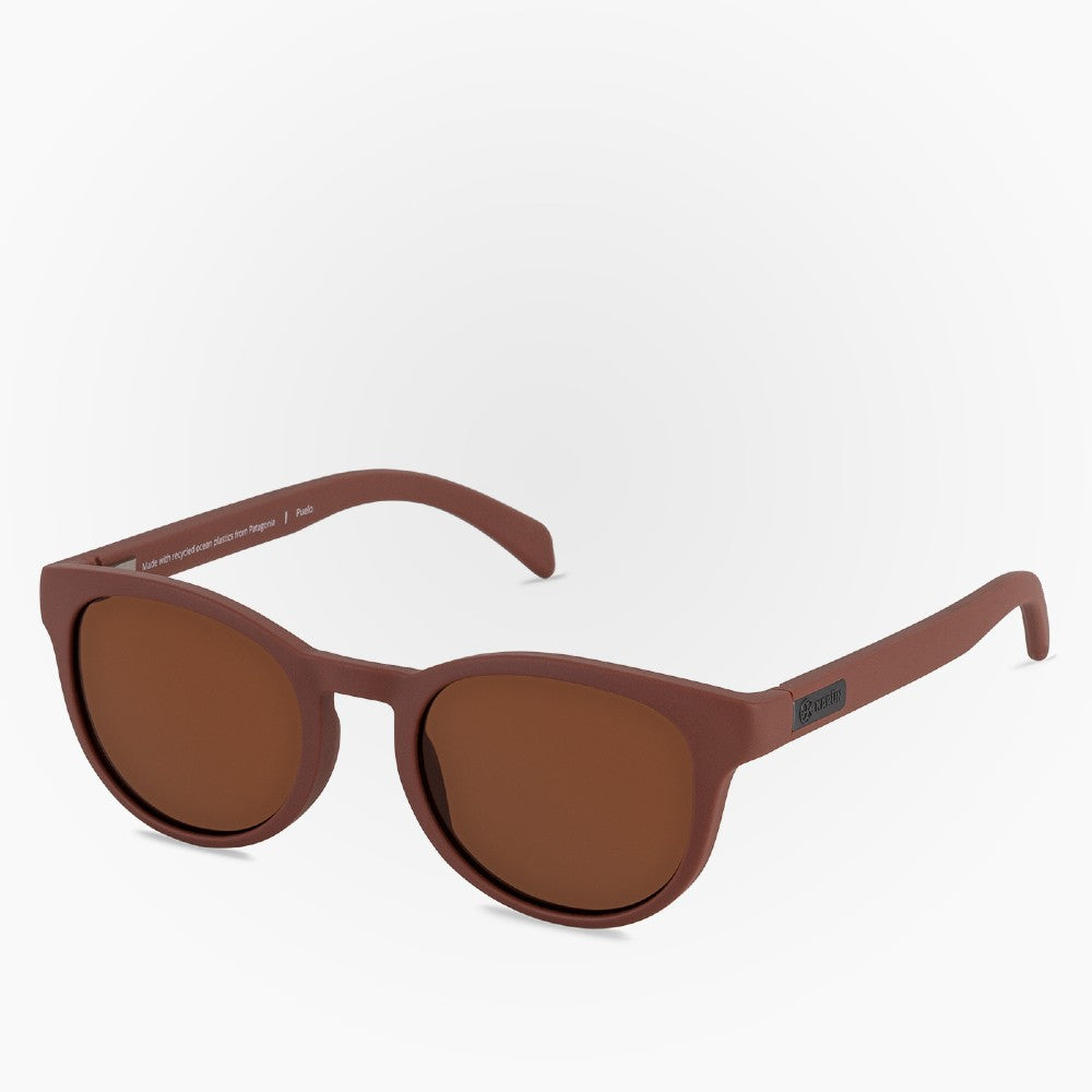 Side view of the Sunglasses Puelo Karun color Brown made with ECONYL® regenerated nylon