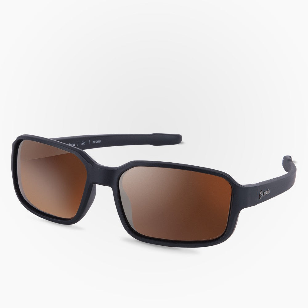 Side view of the Sunglasses Toki Karun color Brown made with ECONYL® regenerated nylon