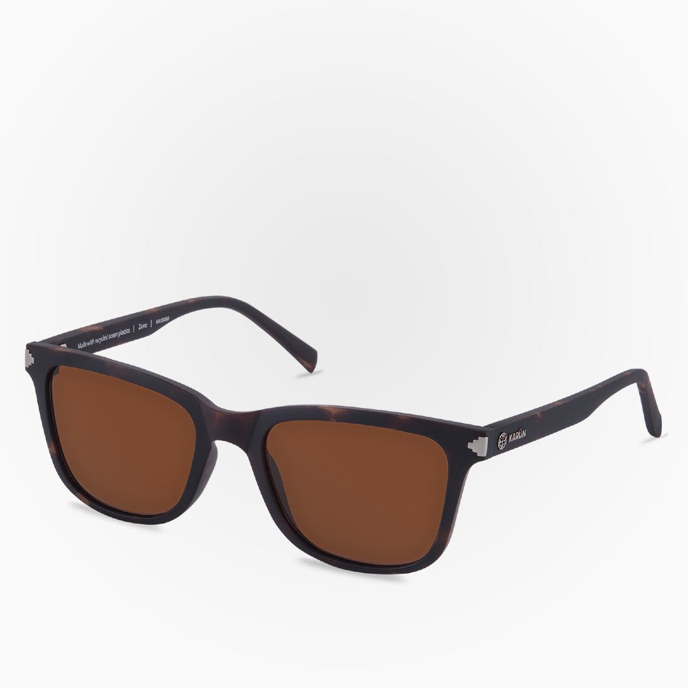 Side view of the Sunglasses Zorro Karun color Brown made with ECONYL® regenerated nylon