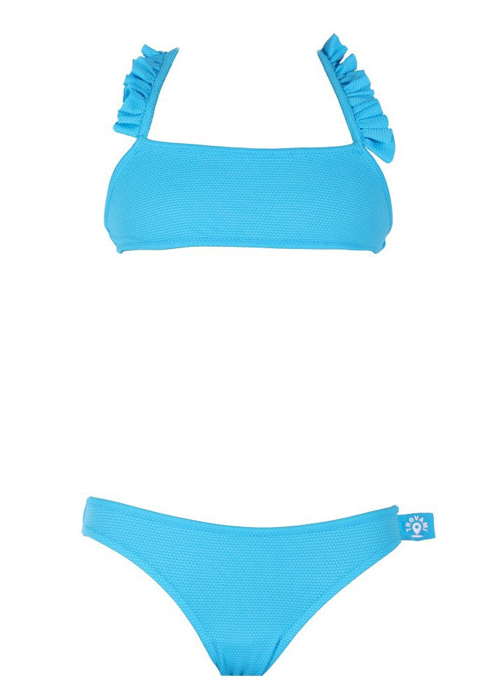 Aurora (Rainbow Baby Collection) Bikini Mermazing color Pale blue made with ECONYL® regenerated nylon