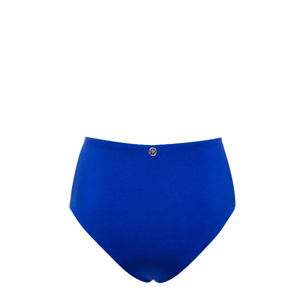Back view of the Vita Alta Bottom Mermazing color Blue made with ECONYL® regenerated nylon
