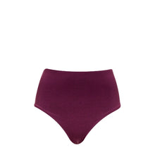 Load image into Gallery viewer, Front view of the Vita Alta Bottom Mermazing color Purple made with ECONYL® regenerated nylon

