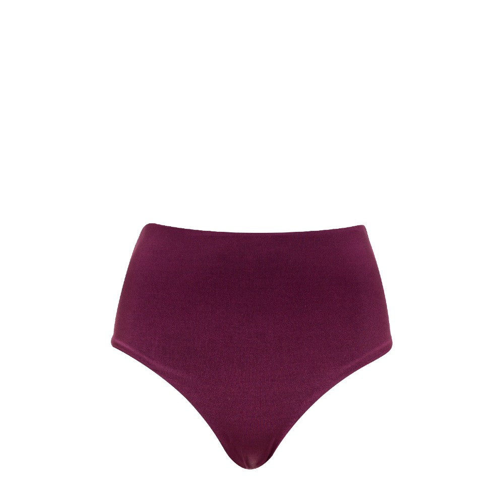 Front view of the Vita Alta Bottom Mermazing color Purple made with ECONYL® regenerated nylon