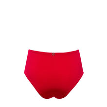 Load image into Gallery viewer, Back view of the Vita Alta Bottom Mermazing color Red made with ECONYL® regenerated nylon
