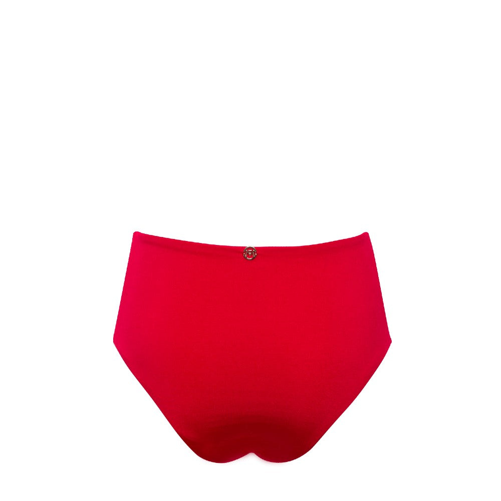 Back view of the Vita Alta Bottom Mermazing color Red made with ECONYL® regenerated nylon