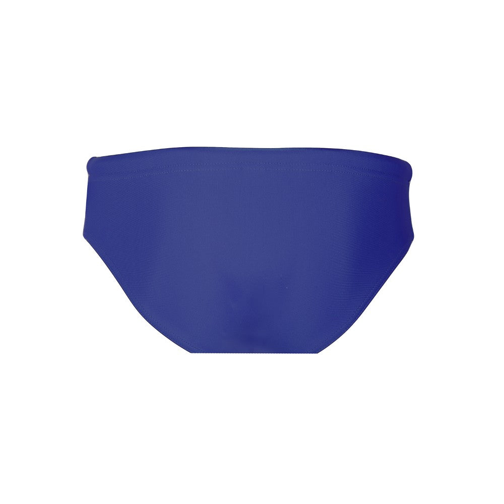 Back view of the Men's Swim Brief Mermazing color Blue made with ECONYL® regenerated nylon