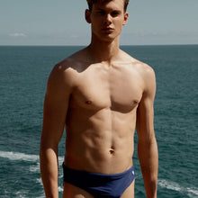 Load image into Gallery viewer, Men&#39;s Swim Brief Mermazing color Blue made with ECONYL® regenerated nylon
