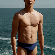 Load image into Gallery viewer, Men&#39;s Swim Brief Mermazing color Blue made with ECONYL® regenerated nylon

