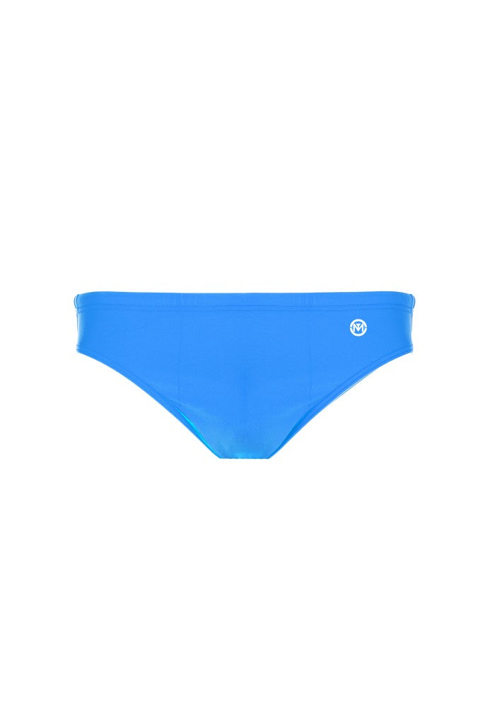 Front view of the Men's Swim Brief Mermazing color Pale blue made with ECONYL® regenerated nylon