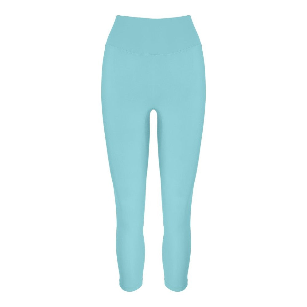 Front view of the Mila Leggings Arctic by Outfyt color Pale Blue made with ECONYL® regenerated nylon