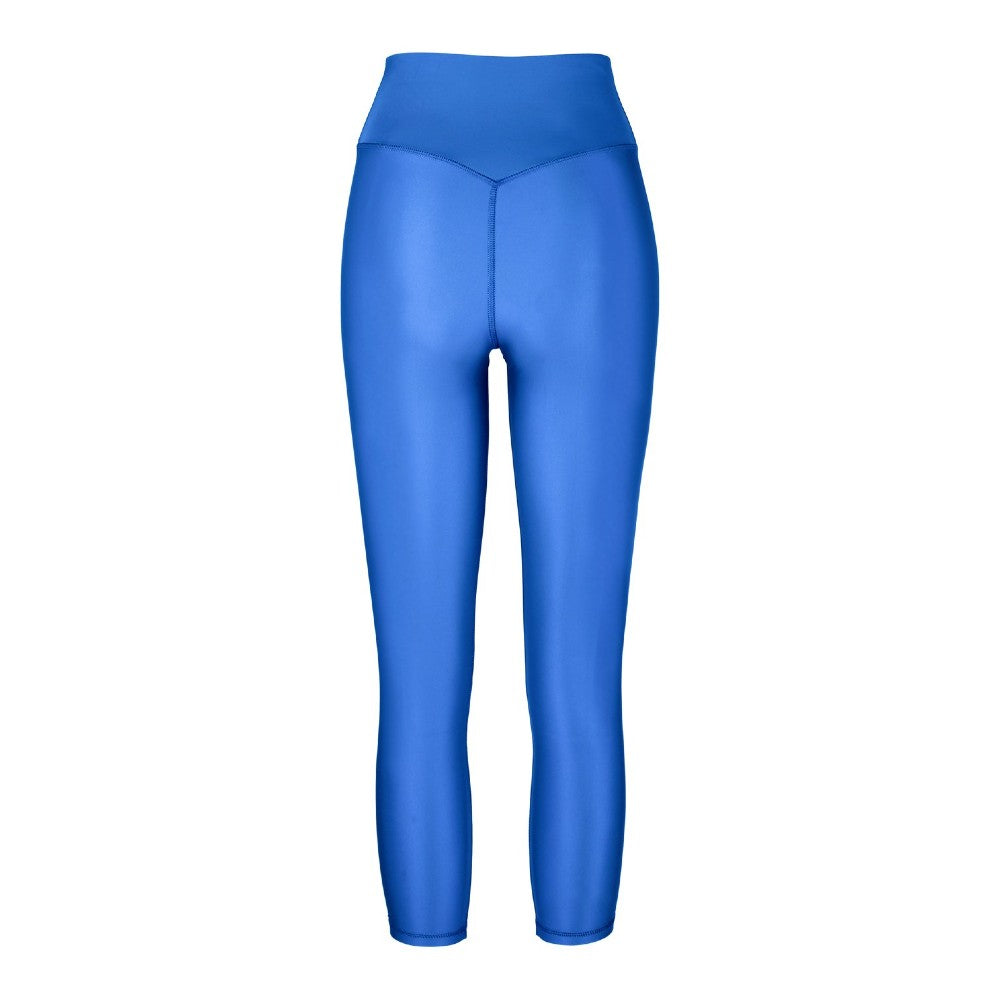 Back view of the Sage Leggings Lapis by Outfyt color Blue made with ECONYL® regenerated nylon