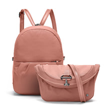 Load image into Gallery viewer, Pacsafe Citysafe CX Anti-Theft Convertible Backpack color Rose made with ECONYL® regenerated nylon converted
