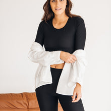 Load image into Gallery viewer, Cool Top by Seawild color Black made with ECONYL® regenerated nylon
