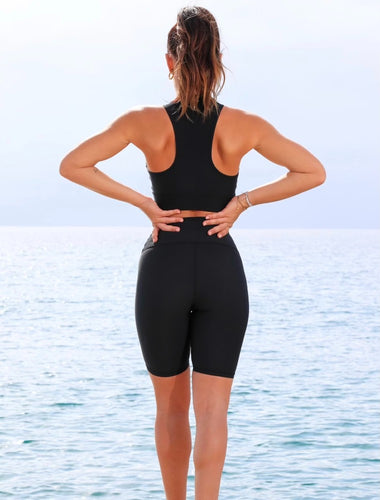 Comfy Short by Seawild color Black made with ECONYL® regenerated nylon