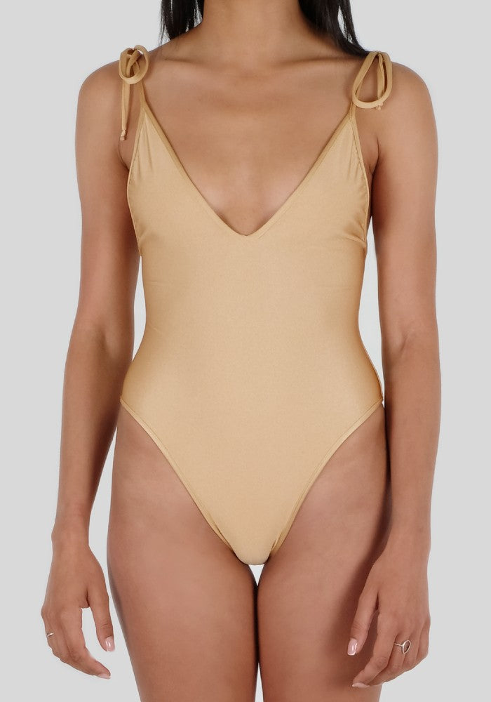 Aurora Swimsuit by Seawild color Gold and Pink and reversible made with ECONYL® regenerated nylon