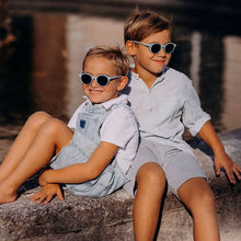 Load image into Gallery viewer, Boys wearing SooNice Children Sunnies by SooNice color mint green made with ECONYL® regenerated nylon
