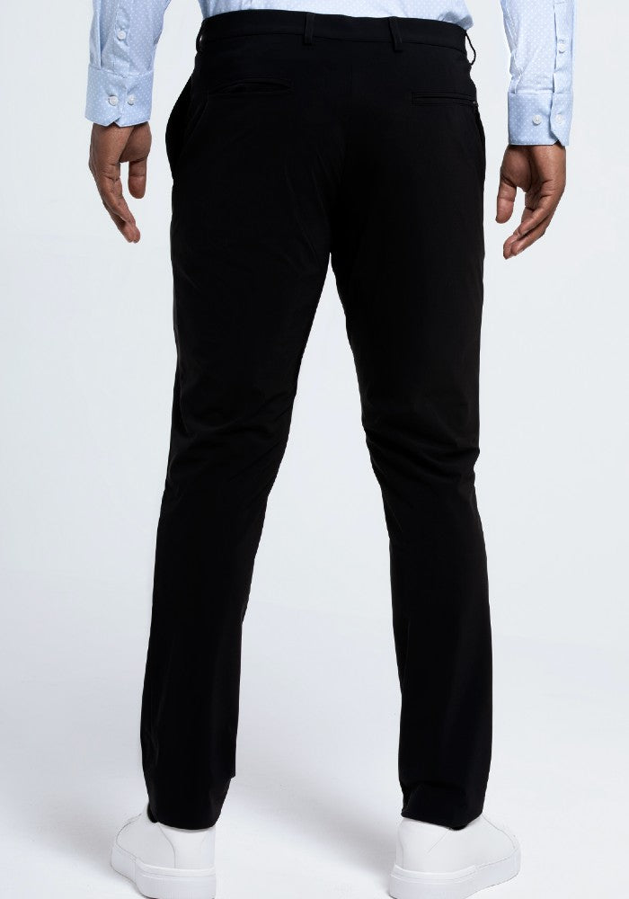 Back view of The Triton Pant State Of Matter color Black made with ECONYL® regenerated nylon