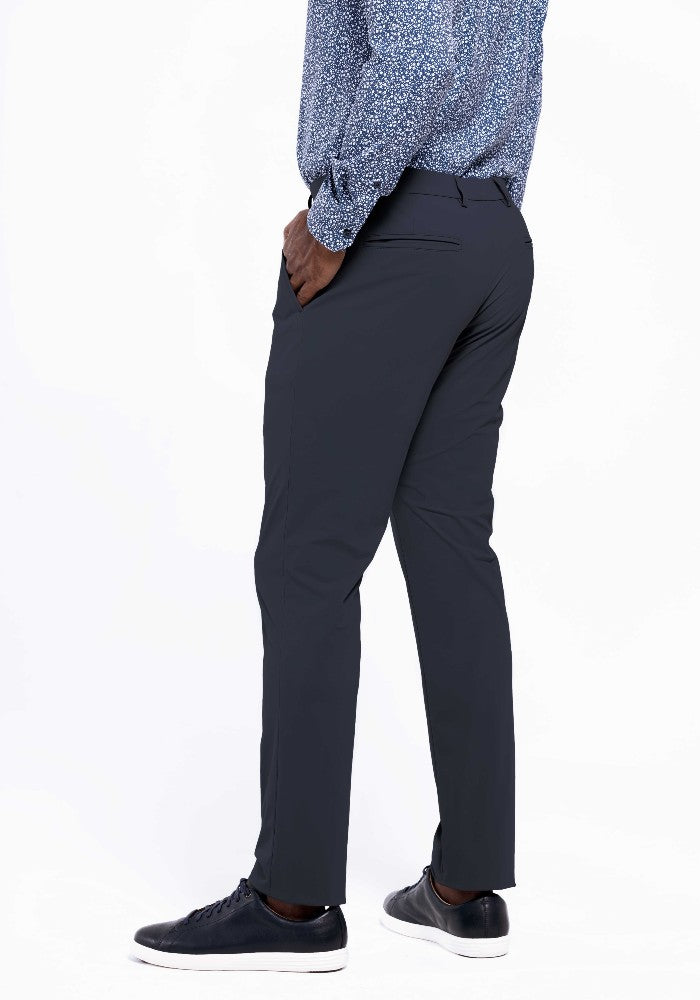 Side view of The Triton Pant State Of Matter color Charcoal made with ECONYL® regenerated nylon