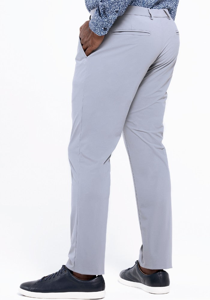 Side view of The Triton Pant State Of Matter color Silver made with ECONYL® regenerated nylon