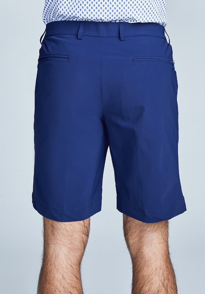 Back view of The Triton Short Pant State Of Matter color Deep Navy made with ECONYL® regenerated nylon