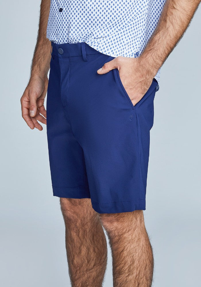 Side view of The Triton Short Pant State Of Matter color Deep Navy made with ECONYL® regenerated nylon